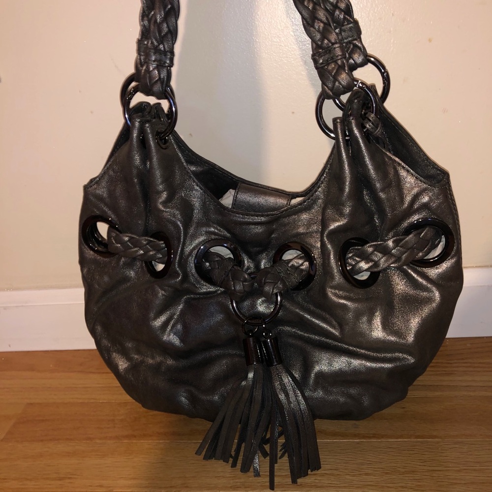 Gun Metal Michael Kors Shoulder Purse